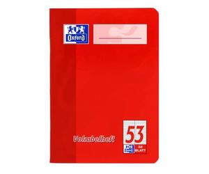 Oxford 100050398 - Paquete escolar de vocabulario pequeño de 10, formatos A6 con 2 columnas, 32 hojas clasificadas, Rojo y verde