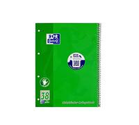 Oxford 100050405 - Cuaderno para zurdos (línea 38, A4+, 80 hojas, 90 g/m², 4 orificios)