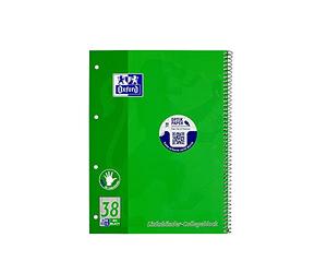 Oxford 100050405 - Cuaderno para zurdos (línea 38, A4+, 80 hojas, 90 g/m², 4 orificios)
