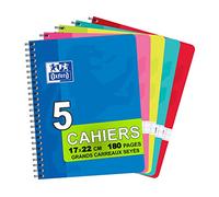 Oxford 100101540 - Paquete de 5 cuadernos de anillas, surtidos