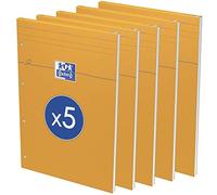 Oxford 100106292 - Bloc de notas (5 unidades, A4+,en blanco, 80 páginas, 80 g/m2), color naranja