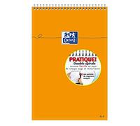 Oxford 100106297KA Office Everyday - Cuaderno (A4+, cuadriculado, espiral en la parte superior, 80 hojas, 80 g/m²), color naranja