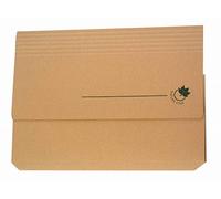 Oxford 100726001 - Lote de 10 fundas VIP 24 x 32 cm, papel kraft de 240 g, capacidad para 200 hojas, color crudo