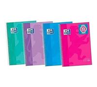 Oxford 144508 Libreta Multiperforada, 5 X 5, A4, 5 Colores Tendencia