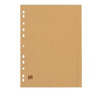 OXFORD 20 lotes de espaciadores neutros Touareg A4 6 posiciones mapa reciclado, grosor 265 g, color beige natural