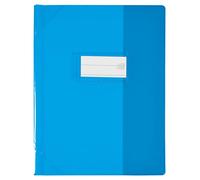 OXFORD 25 - Funda para cuadernos (17 x 22 cm, PVC translúcido, 15/100 cm), color azul