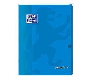 Oxford 400100048 EasyBook - Cuaderno grapado (24 x 32 cm, 96 páginas, 90 g, cuadros grandes, color azul