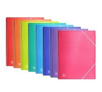 Oxford 400147015 Carpeta de Presentación, Polipropileno, Colores Surtidos, Translúcido, Transparente, A4