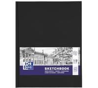 Oxford 400152623 - Cuaderno de bocetos (A4, tapa dura, 96 páginas, 100 g/m2), color negro