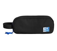 Oxford Estuche escolar B-Smart 3 compartimentos, goma elástica, material reciclado RPET Negro