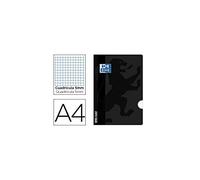 Libreta Escolar Oxford Openflex Tapa Flexible Optik Paper 48 Hojas Din A4 Cuadro 5 Mm Color Negro