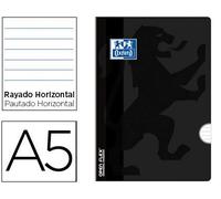 Oxford 944388 - Libreta A5, 48 hojas con pauta, color negro