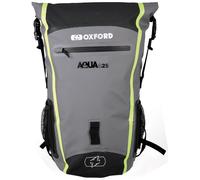 Oxford Aqua B-25 Mochila, negro/gris/amarillo fluo