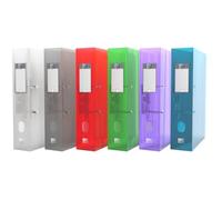 Oxford Archivadores de palanca A4, paquete de 6 carpetas translúcidas de plástico de varios colores