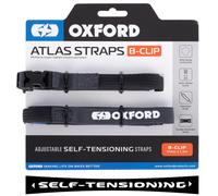Oxford Atlas B-Clip 17mm Correas de cierre, gris, Talla 120 cm