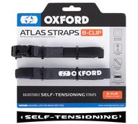 Oxford Atlas B-Clip 17mm Correas de cierre, gris, Talla 200 cm
