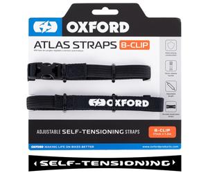 Oxford Atlas B-Clip 17mm Correas de cierre, negro, Talla 120 cm