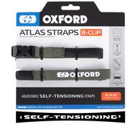Oxford Atlas B-Clip 17mm Correas de cierre, verde, Talla 120 cm