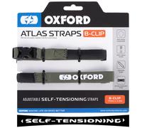 Oxford Atlas B-Clip 17mm Correas de cierre, verde, Talla 200 cm