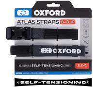Oxford Atlas B-Clip 26mm Correas de cierre, gris, Talla 120 cm