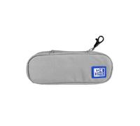 Oxford B-Hook, Estuche Escolar con Goma Elástica, Material Reciclado RPET, Color Gris