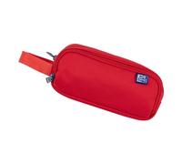 Oxford B-Smart - Estuche Extragrande con 3 Compartimentos y asa de Transporte, Color Rojo, Rojo, 22,5 x 9,5 x 8 cm, Estuche para