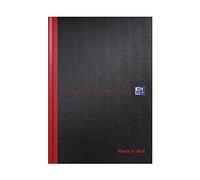 Oxford Black n' Red, Cuaderno A4, tapa dura, con forro (rayas), 192 páginas, 1 cuaderno