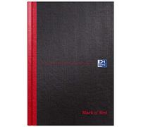 Oxford Black n' Red - Cuaderno, tamaño A4, tapa dura, color negro y rojo, color negro/rojo B5