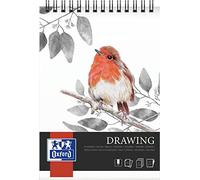 Oxford Bloc de dibujo A4, 50 hojas, 160 g, en espiral en la página corta