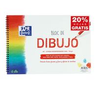 Oxford bloc de dibujo escolar espiral formato a4+ liso - 20 hojas micr