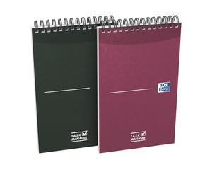 Oxford Bloc de Notas con Espiral, Planificador de Tareas Diario, Tapa Blanda, Tamaño A5 (12,5 x 20 cm), 70 Hojas, Pack 5 Libretas, Colores Surtidos