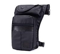 Oxford Bolsa de Pierna Riñonera para Hombres Mujeres Motocicleta Montar Muslo Cintura Riñonera Paquete multifunción Viajes Pesca Senderismo Ciclismo al Aire Libre Negro