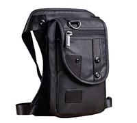 Oxford Bolsa de Pierna Riñonera para Hombres Mujeres Motocicleta Montar Muslo Cintura Riñonera Paquete multifunción Viajes Pesca Senderismo Ciclismo al Aire Libre Negro