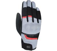 Oxford Brisbane Air Guantes de motocicleta, Gris/negro/rojo, Talla L