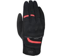 Oxford Brisbane Air Guantes de motocicleta, negro/rojo, Talla L