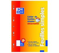 OXFORD Cahier de 100 Feuilles simples - Grands carreaux - 29,5 cm x 21 cm x 0,6 cm