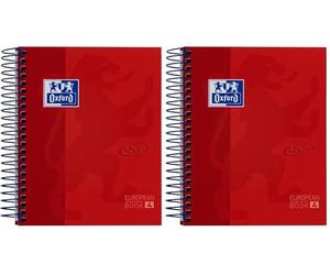 Oxford - Cahier … spirale European Book Touch, A6, quadrill‚ (Paquete de 2)