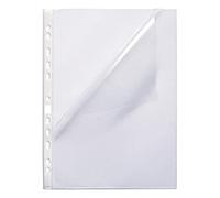 OXFORD - Caja de 100 bolsas de plástico A4 perforadas, apertura total en ángulo liso