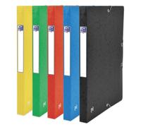 Oxford - Caja de capacidad estándar Top File+ 24 x 32 cm, espalda 25 mm con goma para tarjeta, colores surtidos