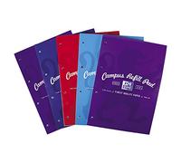Oxford Campus - Recambio para cuaderno de notas (A4, 5 unidades), varios colores