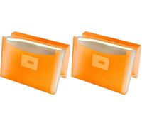 Oxford, Carpeta Clasificadora Acordeón A4+, Tapa Plástico Translúcido, 13 Bolsillos, Color Naranja (Paquete de 2)