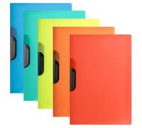 Oxford, Carpeta con Clip A4, Tapa Plástico Rígido Tránslucido, Paquete 10 Carpetas, Colores Surtidos
