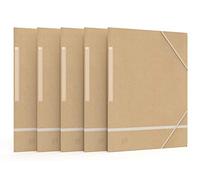 OXFORD Carpeta de 3 solapas Touareg A4 con goma elástica para tarjetas recicladas, color beige natural