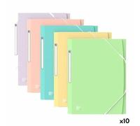 Oxford: Carpeta con elástico A4 de colores pastel - varios