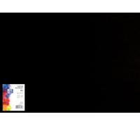 OXFORD Cartón de dibujo de 50 x 70 cm/cartón para manualidades, DIN B2, cartón B2, papel para manualidades, 225 g/m², cartón Bristol, 25 hojas, color negro, 25 unidades