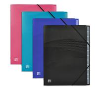 OXFORD - Clasificador estándar de 12 compartimentos A4 Osmose, manta polipro, colores surtidos