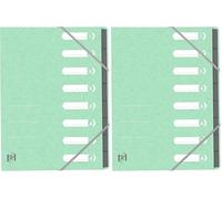 Oxford Clasificador TopFile+ A4 8 Posiciones Cubierta Tarjeta Color Pastel Aleatorio (Paquete de 2)