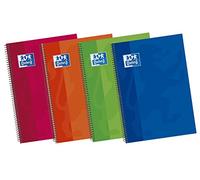 Oxford Classic 400043990 - Pack de 5 cuadernos espiral de tapa extradura, 4º