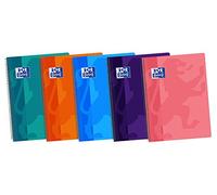 Oxford Classic 400088603 - Pack de 5 cuadernos espiral con tapa de plástico, Fº