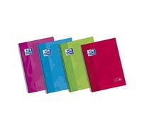 Oxford Classic Europeanbook-4, Pack de 5 Cuadernos Microperforados A5+ , Tapa Extradura, Cuadrícula 5x5, Colores surtidos